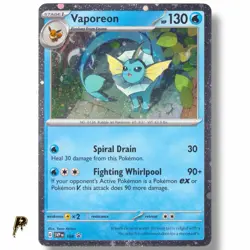 Vaporeon SVP168 - 2025 Scarlet & Violet Promo Cosmos Holo Pokemon Card NM - Image 1