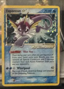 Pokemon Vaporeon Gold Star 102/108 Power Keepers Ultra Rare Holo Card Mint/NM - Image 1