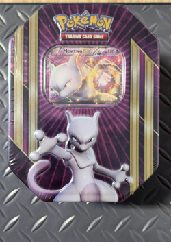 POKEMON 2016 XY Triple Power Mewtwo EX - Factory Sealed Collector Tin 820650801020 - Image 1