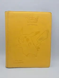 Ultra Pro PRO Binder - Yellow Pikachu - Leather - 9 Pocket - 2019 - Pokemon Co. - Image 1