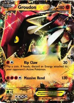 Pokemon TCG Groudon EX Holo Promo XY42 XY Promos DMG - Image 1