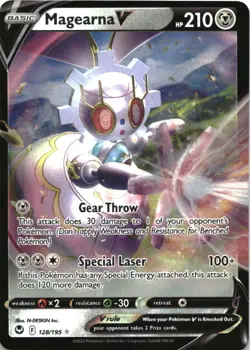Magearna V 128/195 Holo V Rare Silver Tempest Pokemon Near Mint - Image 1