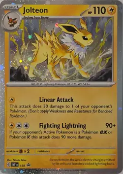 Jolteon (Cosmos Holo) 169 Holo Rare Scarlet & Violet Promo Pokemon Near Mint - Image 1