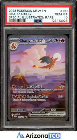 2023 Pokemon EN-Mew 151 Charizard EX 199/165 SIR GEM MINT PSA 10 - Image 1