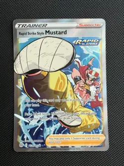 Pokemon Rapid Strike Style Mustard F/A TG27 - Brilliant Stars Trainer Gallery LP - Image 1