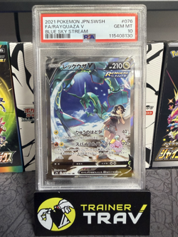 PSA 10 Rayquaza V 076/067 Blue Sky Stream Alternate Art Japanese POKEMON - Image 1