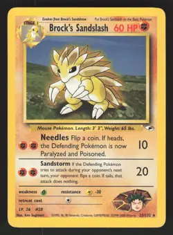 Brock's Sandslash 23/132 Pokemon TCG Gym Heroes LP - Image 1