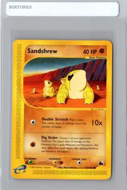 Sandshrew 92/144 Pokemon TCG Skyridge Non Holo 2003 WOTC e‑Reader NM/VLP - Image 1