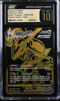 CGC 10 PRISTINE Rayquaza VMAX TG29/TG30 Silver Tempest Trainer Gallery Pokemon - Image 1