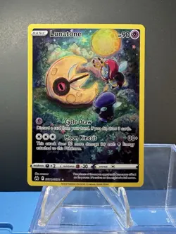 Pokemon Lunatone GG11 Sword & Shield Crown Zenith Galarian Gallery Ultra Rare - Image 1