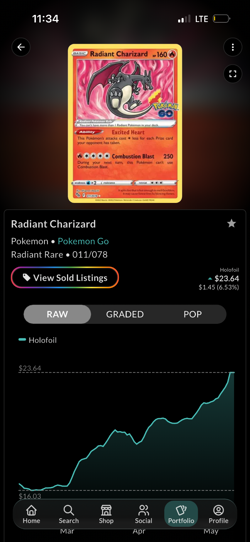Radiant Charizard 011/078 Pokemon GO Holo - Image 2