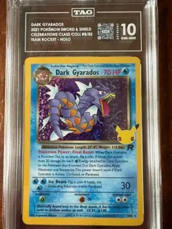 Pokemon SWSH Celebrations Classic Col Dark Gyarados #8/82 TAG 10 Gem Mint (B) - Image 1