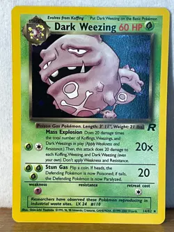 Pokemon Dark Weezing 14/82 Team Rocket - Rare Holo - Image 1