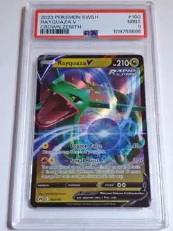 2023 Pokemon Rayquaza V 100/159 Crown Zenith - PSA 9 - Image 1
