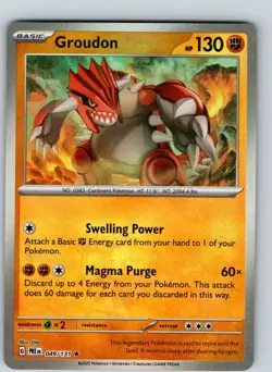Groudon 49/131 2025 SV Prismatic Evolutions Master Ball Reverse Holo Rare - Image 1