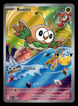 Rowlet MEP 043 First Partner Illustration Rare Promo Pokemon NM - Image 1