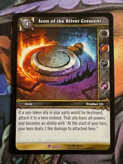 World of Warcraft TCG Badge 4/4 Icon of the Silver Crescent - Image 1