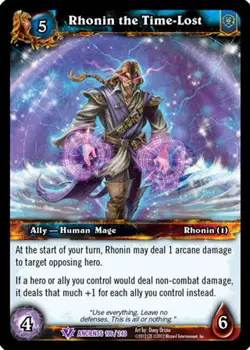 WOW WARCRAFT TCG WAR OF THE ANCIENTS : RHONIN THE TIME-LOST X 4 - Image 1