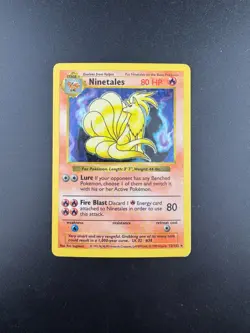 Vintage WOTC 1999 Ninetales Holo 12/102 Base Set Pokemon Card TCG MP English 012 - Image 1