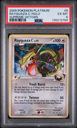 Pokemon Card Rayquaza C 8/147 Holo Supreme Victors PSA 6 - Image 1