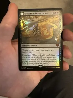 Decorum Dissertation Secrets of Strixhaven Promo Foil NM Pack Fresh - Image 1