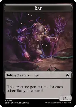 MTG Bloomburrow - Rat 1/1 [Token] - Image 1