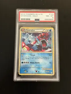 2010 POKEMON HEARTGOLD & SOULSILVER 123 GYARADOS-HOLO PSA 8 - Image 1