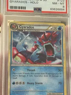 2010 POKEMON HEARTGOLD & SOULSILVER 123 GYARADOS-HOLO PSA 8 - Image 2