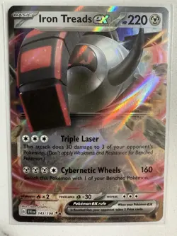 Pokemon Iron Treads ex Double Rare Holo 143/198 SV01 Scarlet & Violet 220 HP - Image 1
