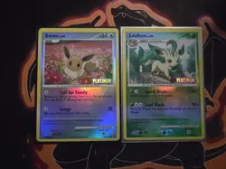Pokemon TCG Platinum Eevee 62/100 Leafeon 24/100 Holo English Lot (2) - Image 1
