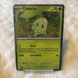 Pokemon TCG Chikorita Cosmos Holo Promo Ascended Heroes 008/217 - Image 1