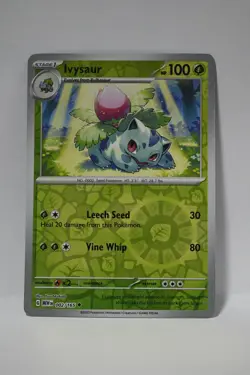 Ivysaur 002/165 Uncommon 151 Pokemon Reverse Holo NM - Image 1