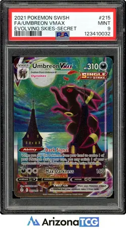 Pokemon 2021 Umbreon VMAX 215/203 Alt Art Secret Rare Evolving Skies PSA 9 - Image 1