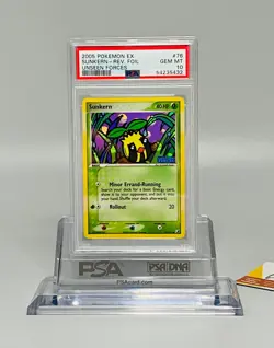 Pokemon PSA 10 Sunkern Reverse Foil Ex Unseen Forces #76 English Gem Mint - Image 1