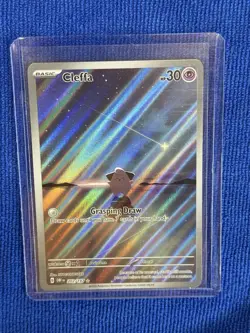 2023 Pokemon SV Obsidian Flames Cleffa Illustration Rare #202/197 - Image 1