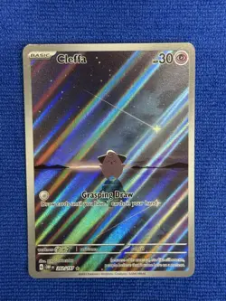 2023 Pokemon SV Obsidian Flames Cleffa Illustration Rare #202/197 - Image 4