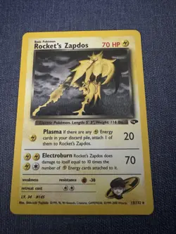 Pokemon 2000 Gym Challenge Rockets Zapdos Holo #15 Unlimited - Image 1