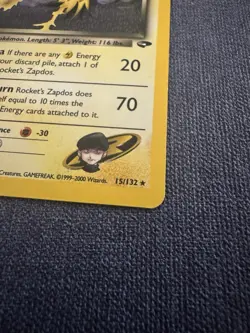 Pokemon 2000 Gym Challenge Rockets Zapdos Holo #15 Unlimited - Image 3