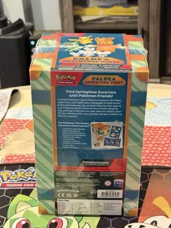 Pokemon Paldea Adventure Chest Box 2024 Promo Booster Mini Portfolio Sticker Toy - Image 2