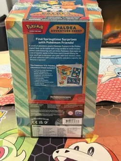 Pokemon Paldea Adventure Chest Box 2024 Promo Booster Mini Portfolio Sticker Toy - Image 4