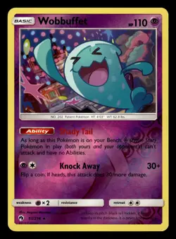 Wobbuffet 93/214 Reverse Holo S&M Lost Thunder Pokemon Card - Image 1