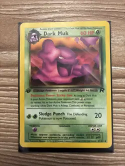 Pokemon Dark Muk #41/82 1st Edition Non-Holo Card - Image 1