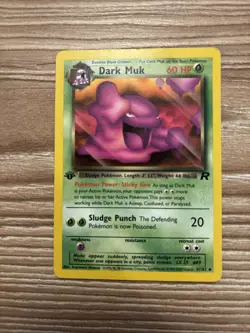 Pokemon Dark Muk #41/82 1st Edition Non-Holo Card - Image 2