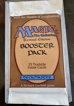 MTG - Revised Booster Pack - Magic the Gathering, Factory Sealed 1994 - Unopened - Image 1