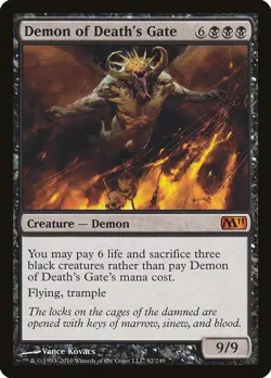 Demon of Death's Gate Magic 2011 / M11 NM Black Mythic Rare MTG CARD ABUGames - Image 1