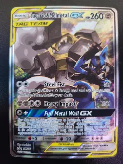 Pokemon Sun and Moon LUCARIO & MELMETAL GX Tag Team Alternate Art Promo #SM192 - Image 1