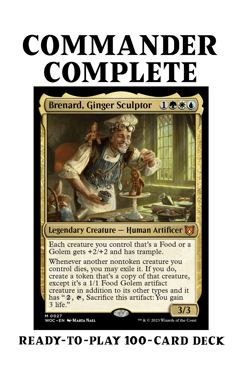 Brenard, Ginger Sculptor FOOD GOLEM TOKENS Magic MTG Custom Commander Deck - Image 1