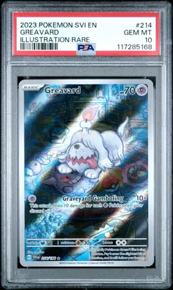 Pokemon Greavard 214/198 Illustration Rare Scarlet & Violet PSA 10 GEM MINT - Image 1