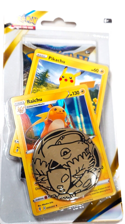 NEW 2022 Pokemon Sword & Shield Set PIKACHU & RAICHU CARDS + 10 BOOSTERS + COIN - Image 2