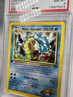 2000 POKEMON GYM CHALLENGE HOLO-1ST ED #13 MISTY'S GYARADOS PSA 8 - Image 2